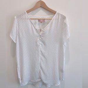 NWT Philosophy Polka Dot White Blouse